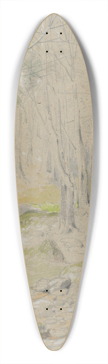 Friedrich Carl von Scheidlin - Forest Stream 39.3 inch art pintail longboard deck