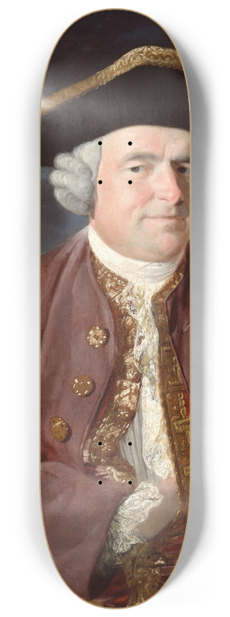 John Russell - Portrait of a Man in a Tricorn Hat 8.25 inch art skate deck