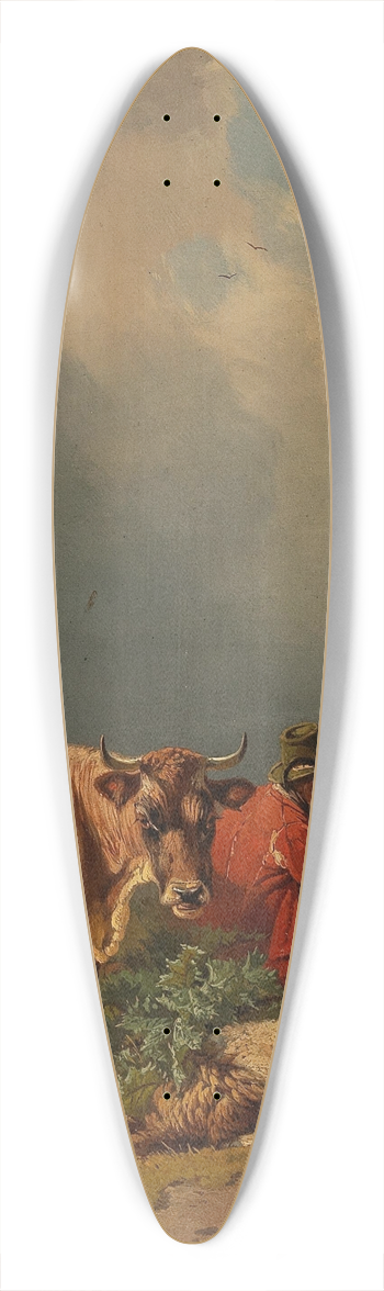 Friedrich Voltz - A Meadow At Noon 39.3 inch art pintail longboard deck