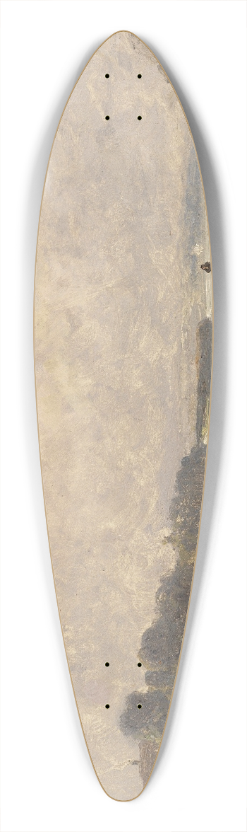 Friedrich Voltz - Chiemsee mit Fischerboot und Dampfer 39.3 inch art pintail longboard deck