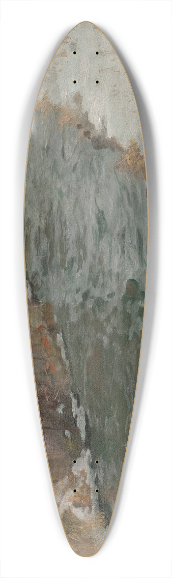 Frits Thaulow - Hameau en bord de rivire 39.3 inch art pintail longboard deck