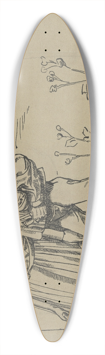 Fritz Boehle - Return from the field 39.3 inch art pintail longboard deck