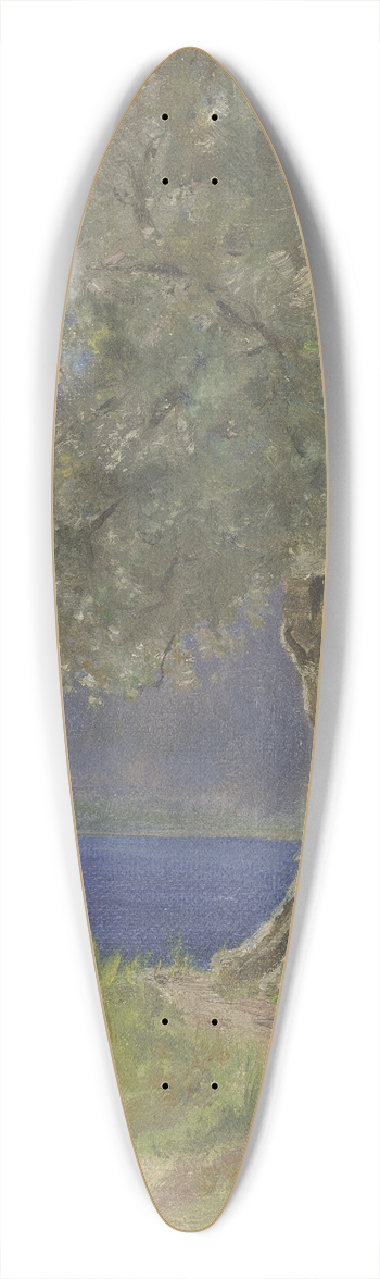 Fritz Hauck - Olivenbaumgruppe an einem italienischen See 39.3 inch art pintail longboard deck