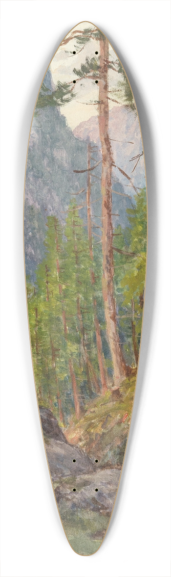 Fritz Lach - A wood in Tragss 39.3 inch art pintail longboard deck