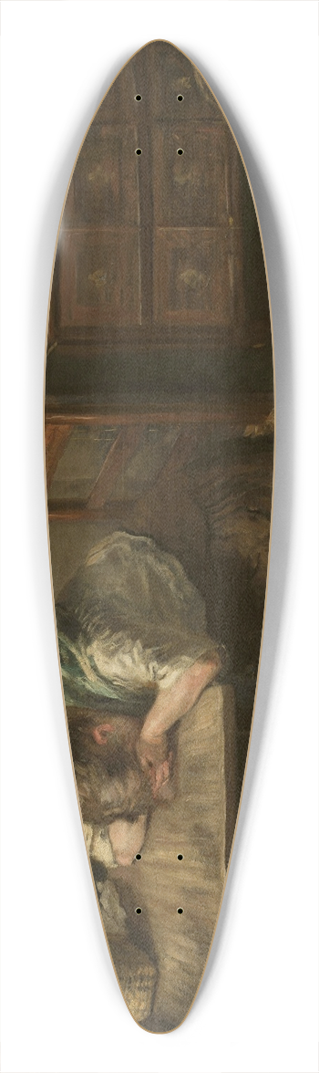 Fritz von Uhde - Abandoned 39.3 inch art pintail longboard deck