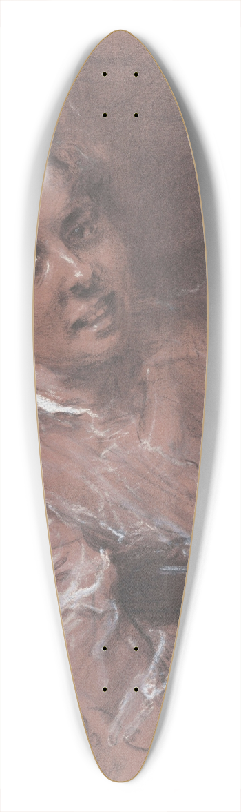Fritz von Uhde - Bildnisstudie 39.3 inch art pintail longboard deck