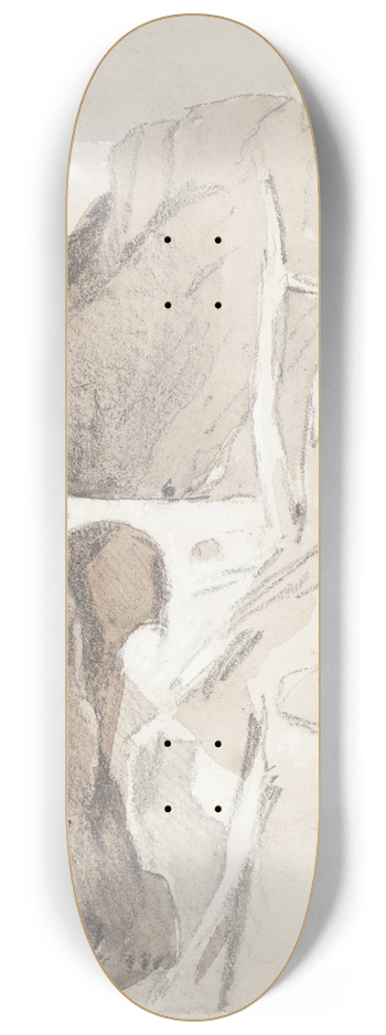 John Sell Cotman - Gorge with Tree Stumps 8.25 inch art skate deck