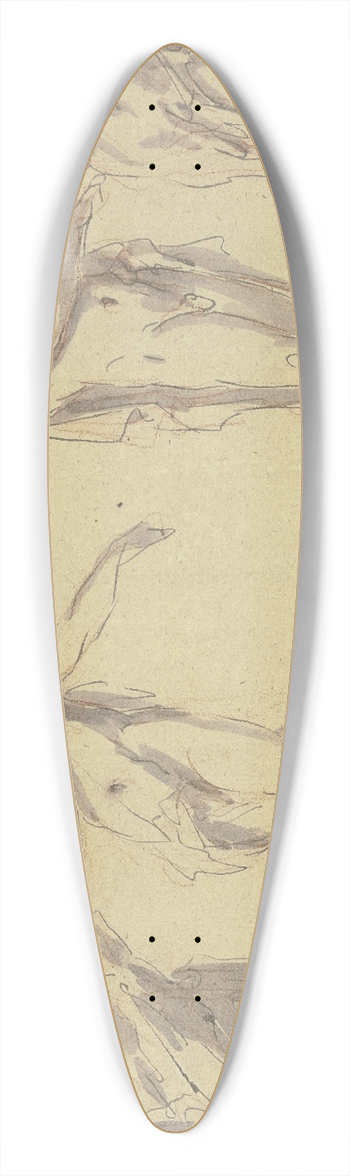 Gaspare Diziani - Four statues 39.3 inch art pintail longboard deck