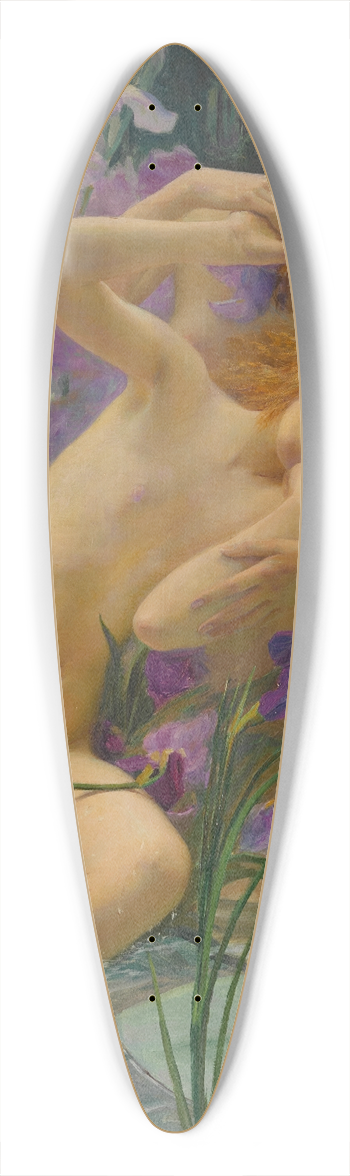 Gaston Bussire - Les Iris 39.3 inch art pintail longboard deck
