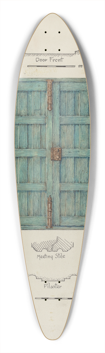 Geoffrey Holt - Doors (Inside View) 39.3 inch art pintail longboard deck