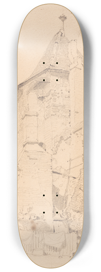 John Sell Cotman - Yarmouth, the North-west Tower 8.25 inch art skate deck
