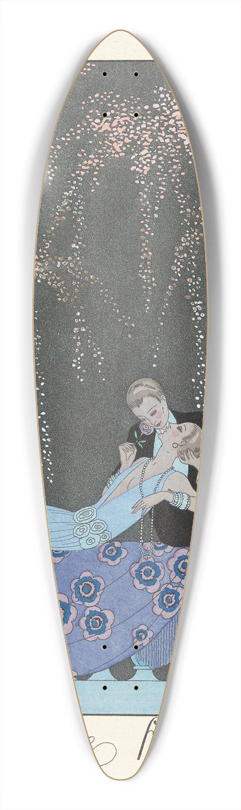 George Barbier - Le Feu (Fire) 39.3 inch art pintail longboard deck
