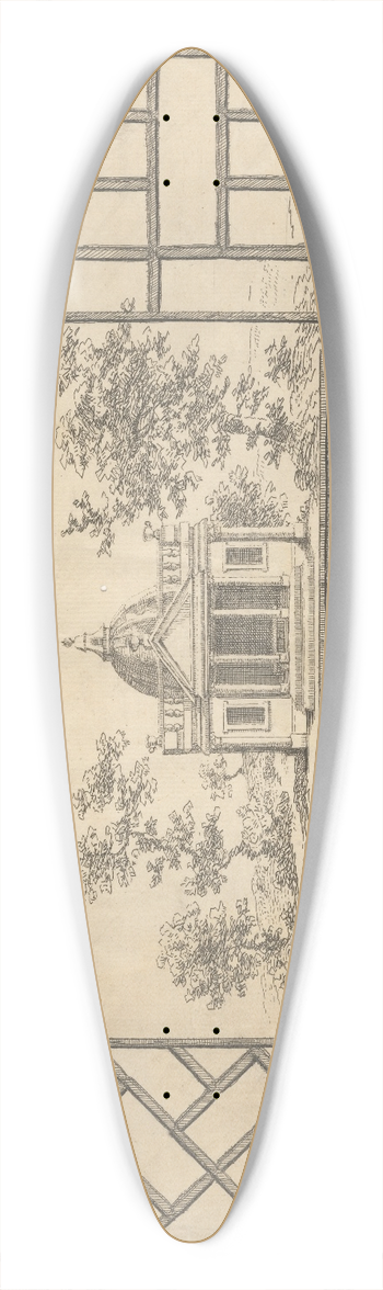George Bickham the Elder - Rails 39.3 inch art pintail longboard deck