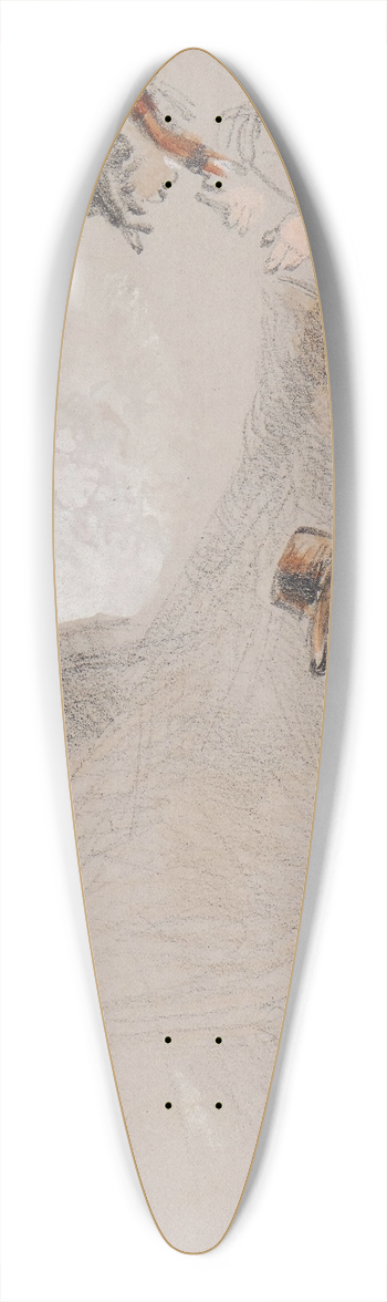 George Bryant Campion - Mending Nets 39.3 inch art pintail longboard deck