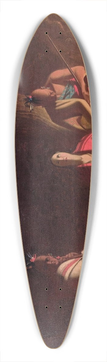 George Caleb Bingham - Captured by Indians 39.3 inch art pintail longboard deck