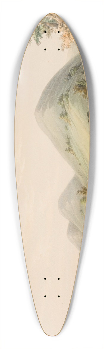 George Catlin - Buffalo Hunt, Approaching in a Ravine 39.3 inch art pintail longboard deck
