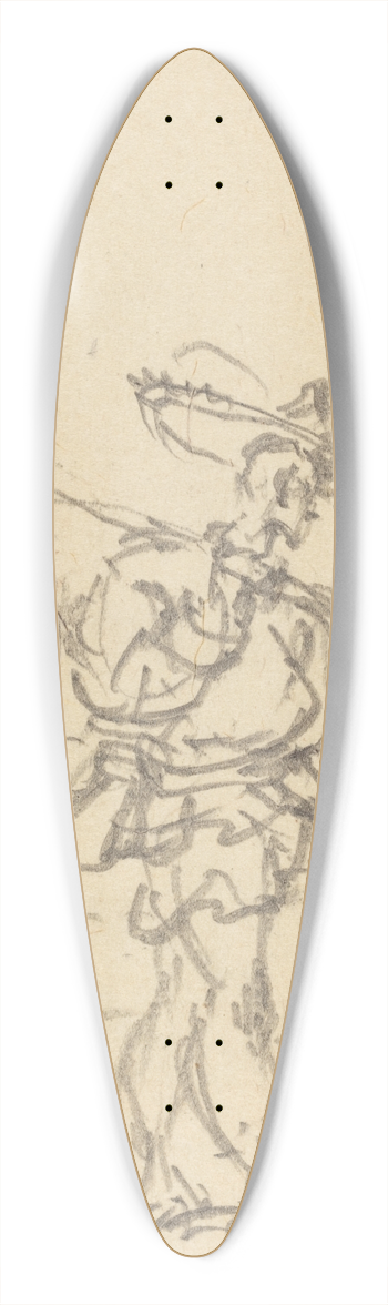 George Chinnery - A Chinese Peasant 39.3 inch art pintail longboard deck