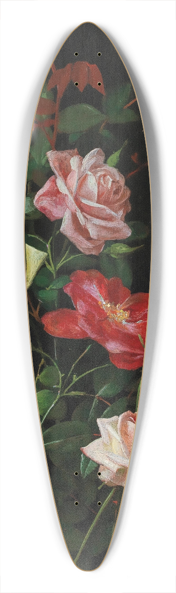George Cochran Lambdin - Roses 39.3 inch art pintail longboard deck