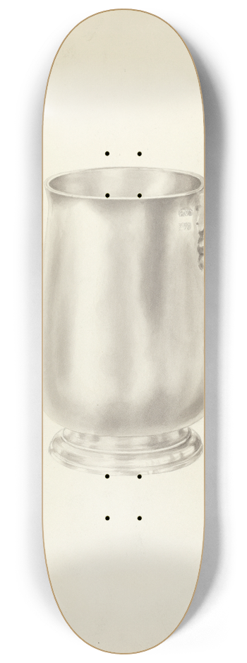 American 20th Century - Silver Mug 8.25 inch art skate deck
