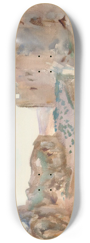 John Singer Sargent - Fortress, Road and Rocks 8.25 inch art skate deck