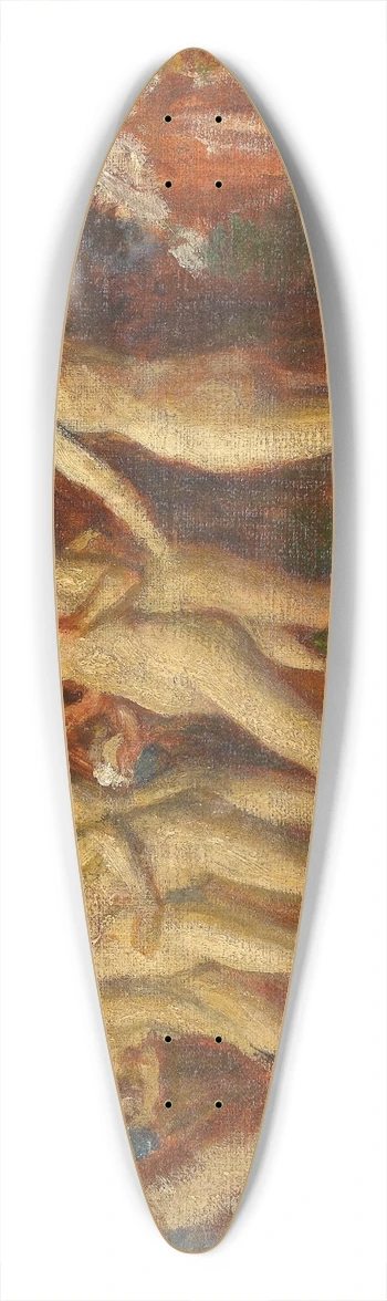 George Frederic Watts - A Bacchanal 39.3 inch art pintail longboard deck