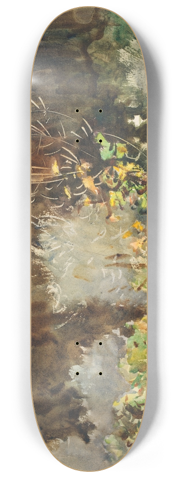 John Singer Sargent - Gardens at Florence 8.25 inch art skate deck