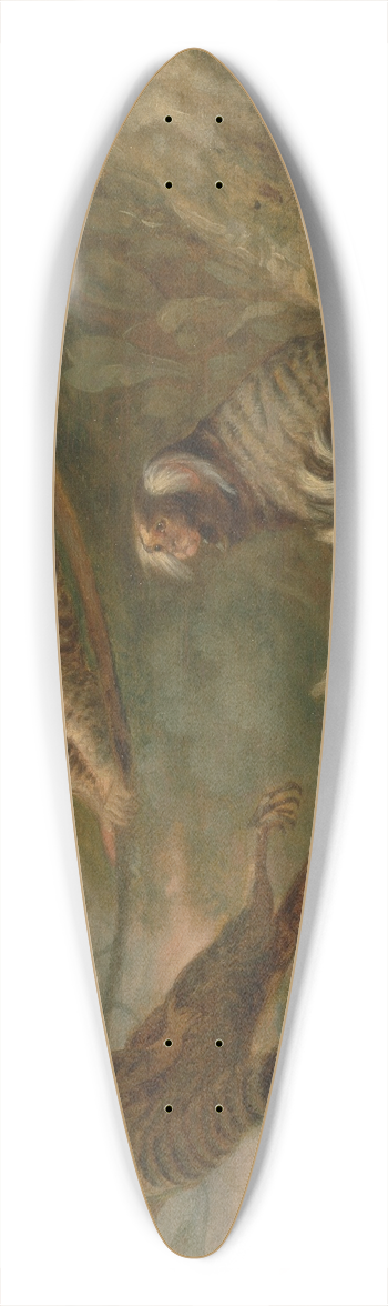 George Garrard - A Marmoset in Three Attitudes 39.3 inch art pintail longboard deck