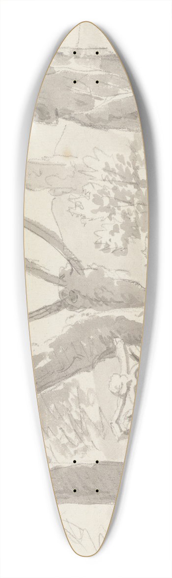 George Howland Beaumont - Mount Palatine 39.3 inch art pintail longboard deck