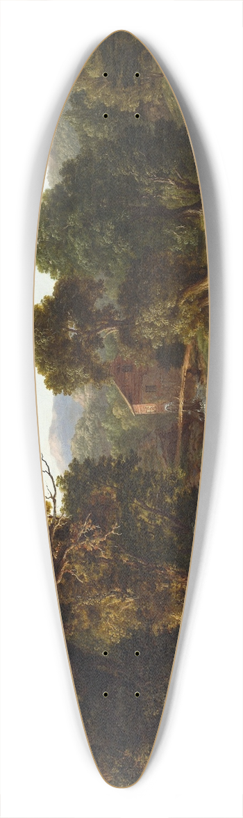George Inness - The Old Mill 39.3 inch art pintail longboard deck