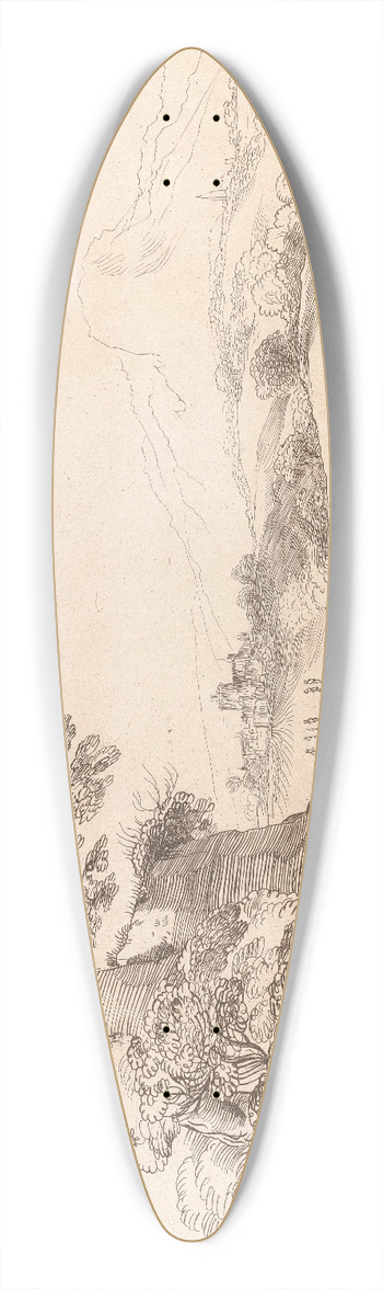George Knapton - Landscape 39.3 inch art pintail longboard deck