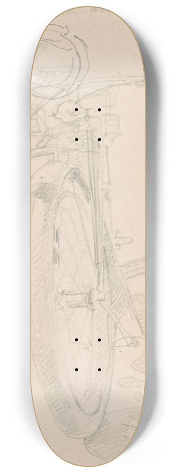 John Singer Sargent - Motorcycle (recto) 8.25 inch art skate deck
