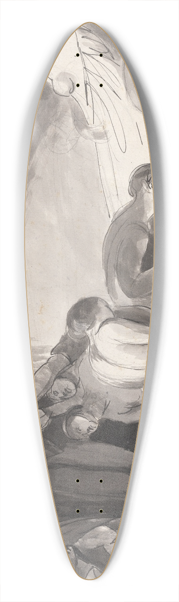 George Romney - Howard Visiting a Prison 39.3 inch art pintail longboard deck