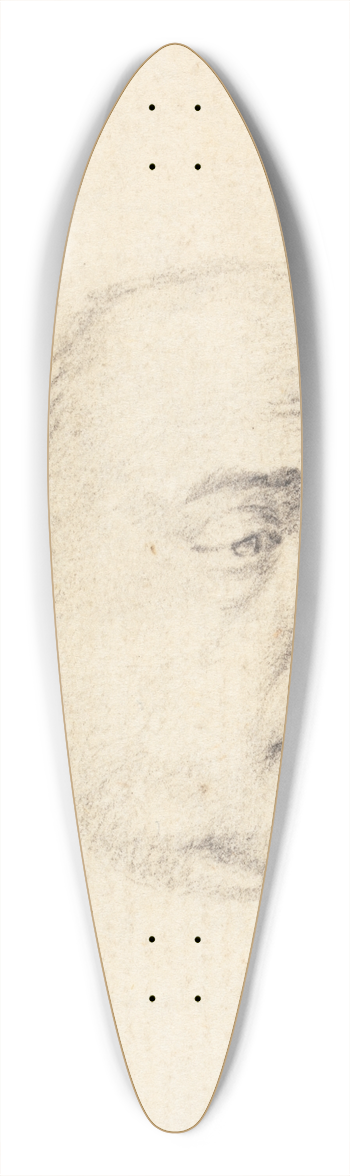 George Romney - Male Head 39.3 inch art pintail longboard deck
