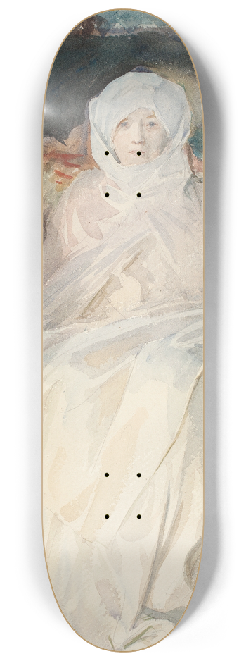 John Singer Sargent - Mrs. Gardner in White 8.25 inch art skate deck