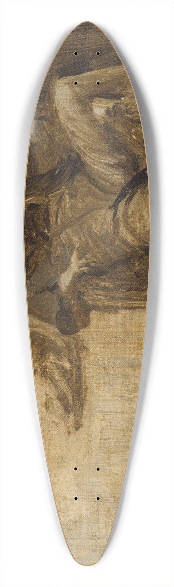 George Romney - Study for Milton and his daughters 39.3 inch art pintail longboard deck