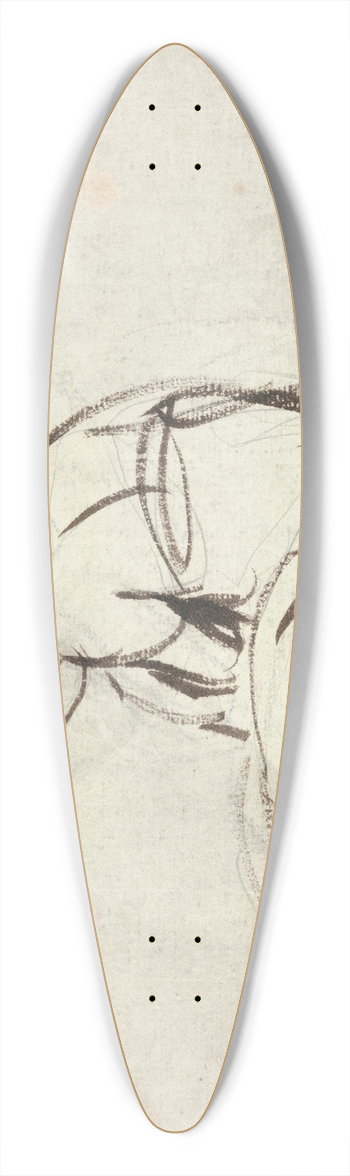 George Romney - Two Children Embracing 39.3 inch art pintail longboard deck