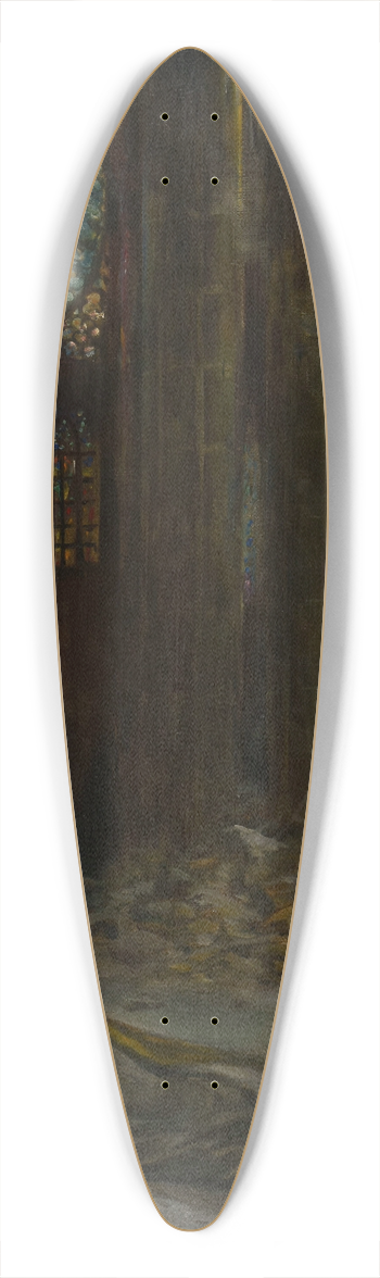 Georges Antoine Rochegrosse - Intrieur de cathdrale 39.3 inch art pintail longboard deck