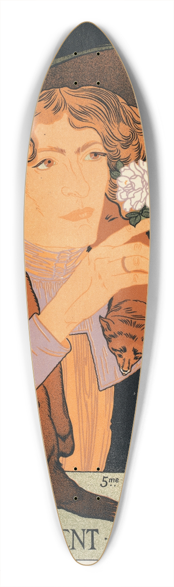Georges de Feure - 5e Exposition Dart 39.3 inch art pintail longboard deck
