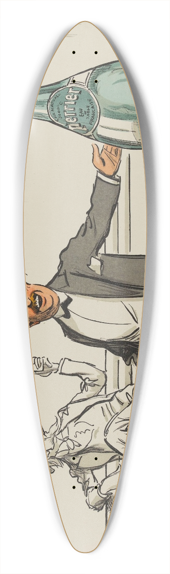 Georges Goursat (Sem) - Avec le champagne des eaux de table plus de restrictions 39.3 inch art pintail longboard deck