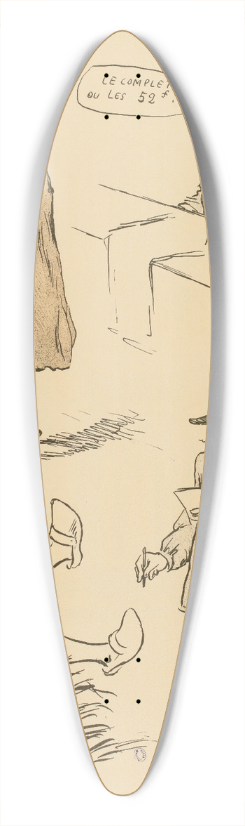 Georges Goursat (Sem) - Dmobilisation 39.3 inch art pintail longboard deck