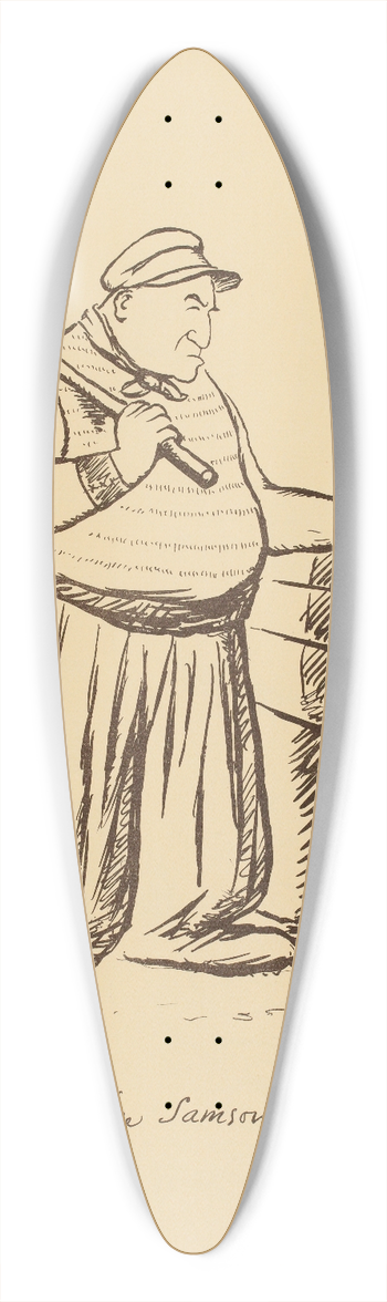 Georges Goursat (Sem) - Le pre Samson 39.3 inch art pintail longboard deck