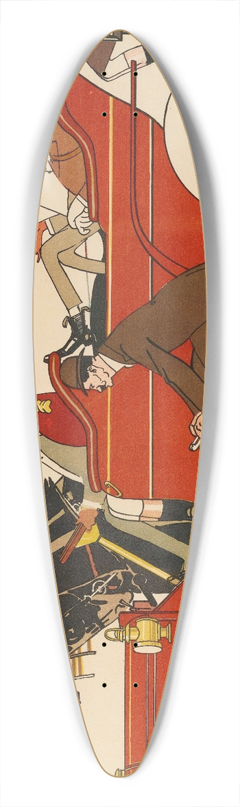 Georges Goursat (Sem) - Le retour de Longchamp 39.3 inch art pintail longboard deck