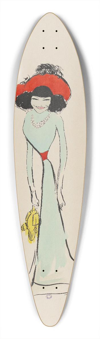 Georges Goursat (Sem) - Polaire 39.3 inch art pintail longboard deck