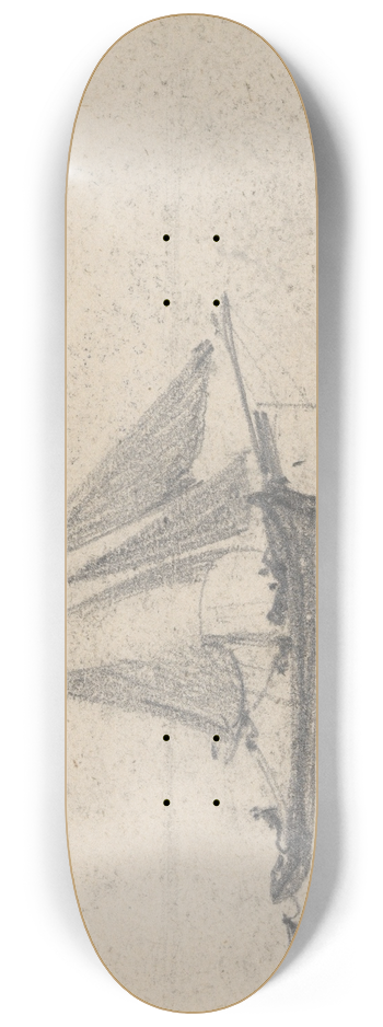 John Singer Sargent - Sailboat Towing Dory 8.25 inch art skate deck