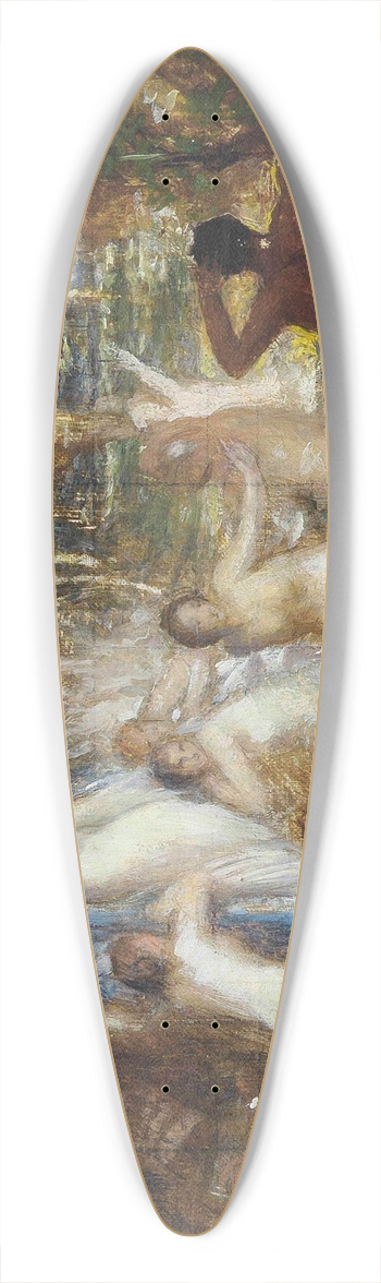 George Spencer Watson - Allegorical figures in a stream 39.3 inch art pintail longboard deck