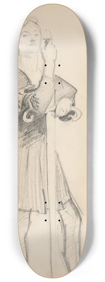 John Singer Sargent - Standing Figure with aSpear 8.25 inch art skate deck