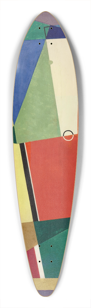 Georges Valmier - Composition 39.3 inch art pintail longboard deck