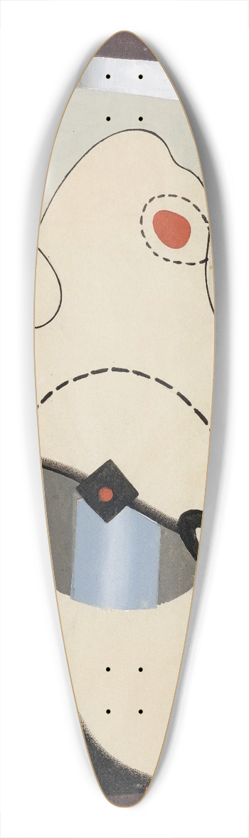 Georges Valmier - Composition abstraite (Femme couche) 39.3 inch art pintail longboard deck