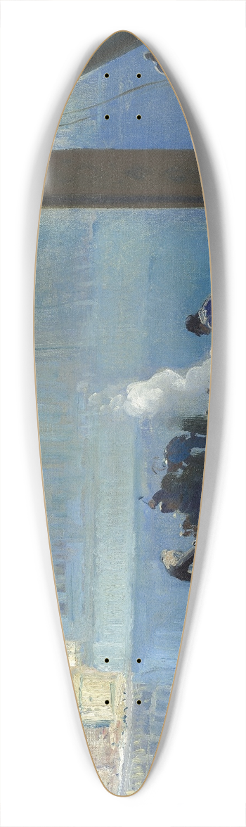 George Wesley Bellows - Blue Morning 39.3 inch art pintail longboard deck