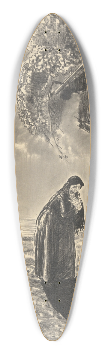 George Wesley Bellows - Figures inMoonlight 39.3 inch art pintail longboard deck